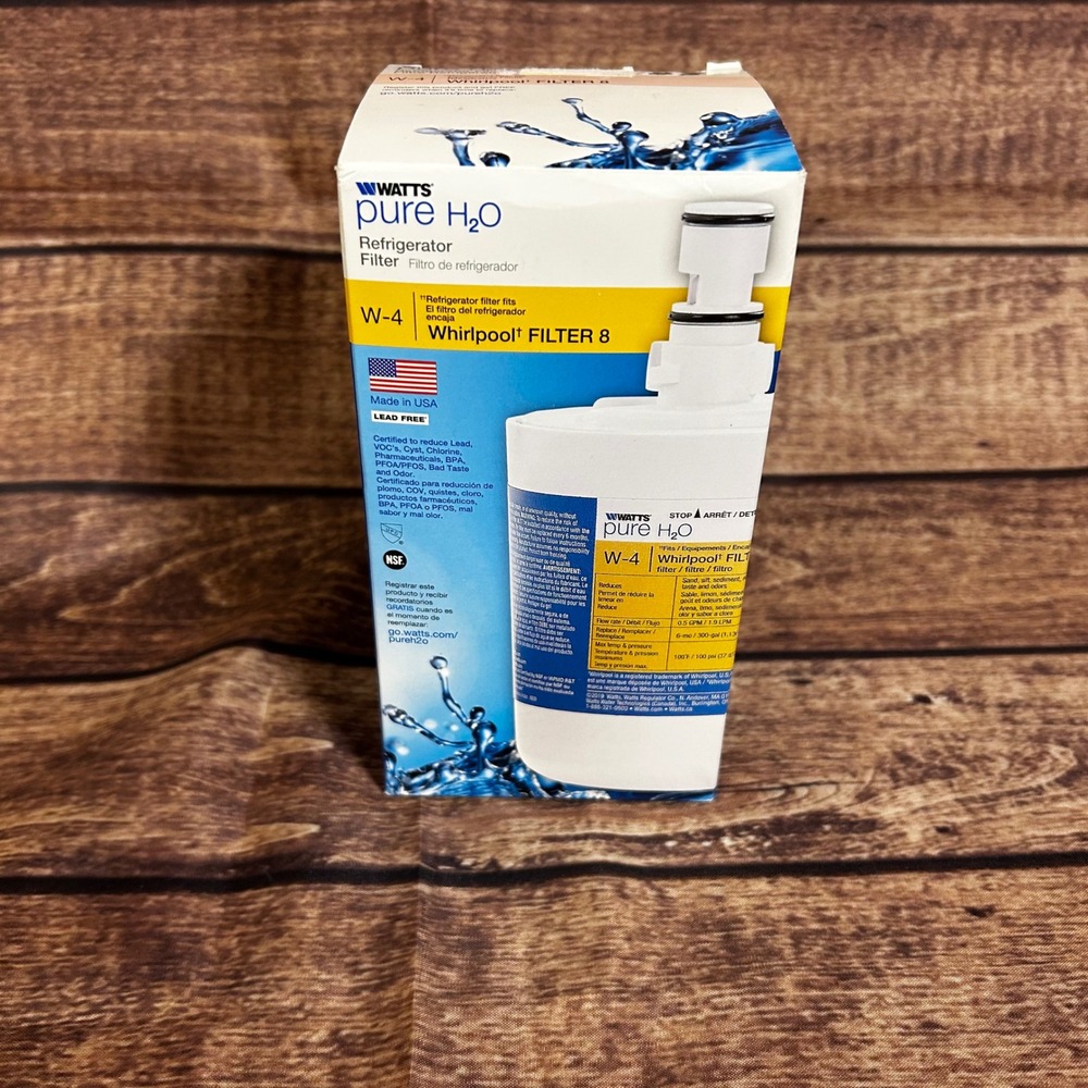 Watts Pure H2O W-4 Refrigerator Water Filter Whirlpool Filter 8 Kenmore‎ 9002